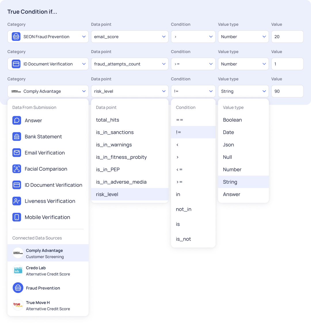 Establish data connections on the fly